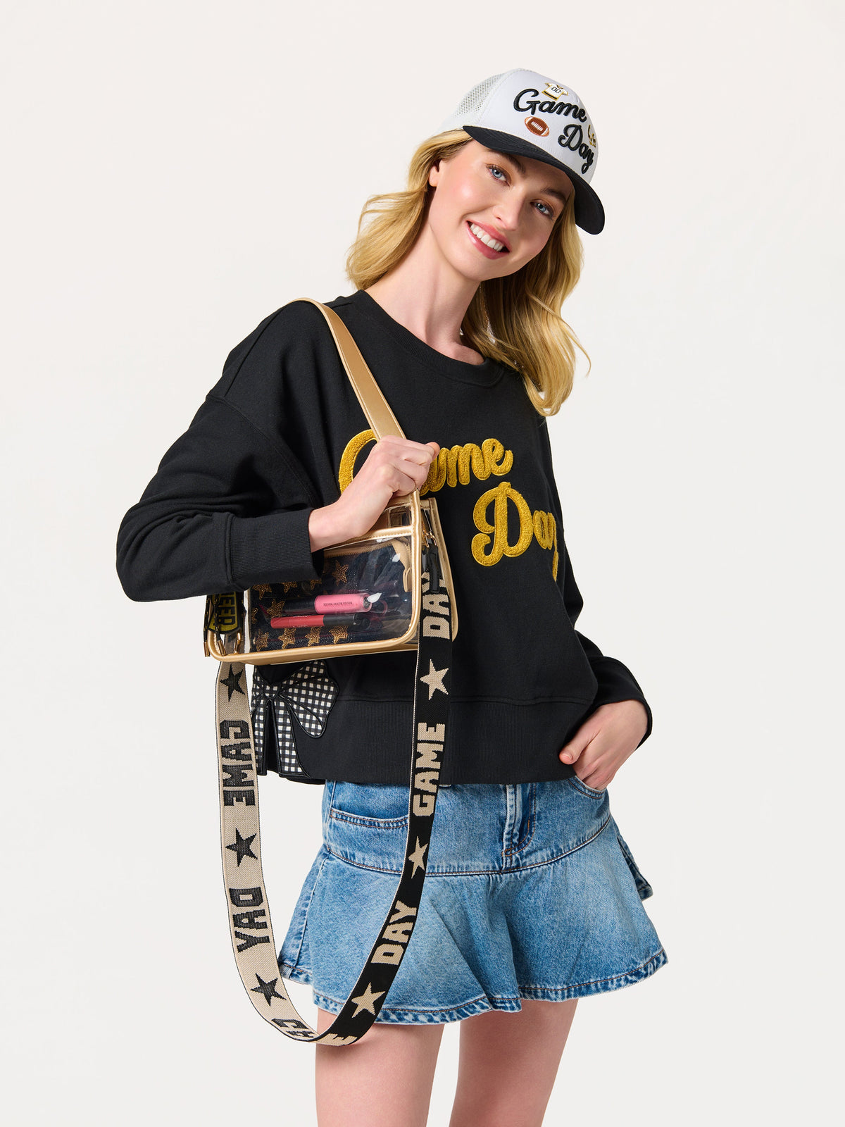 Game Day Interchangeable Bag Strap, shown in a styled setting