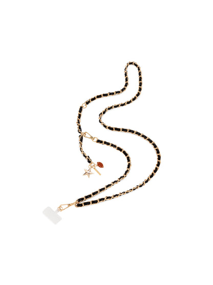 Taylor Football and Star Cross-Body Phone Chain, Black