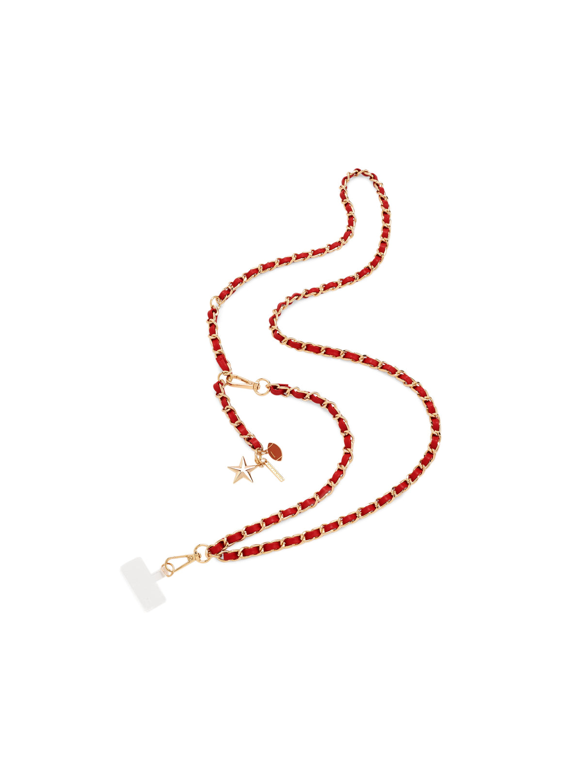 Taylor Football and Star Cross-Body Phone Chain, Red