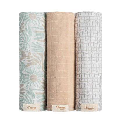 Crane Baby - Cove 3-pc. Swaddle Set (Beach Life)