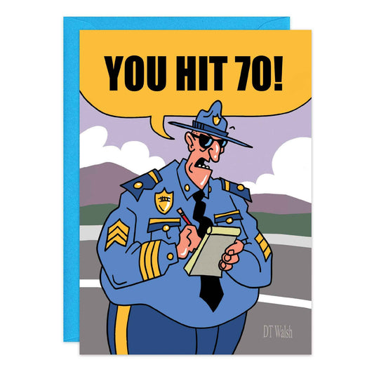 You Hit 70! 70th Birthday Card - 9480