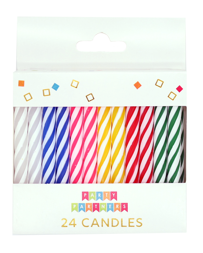Rainbow Spiral 24 Candles Set