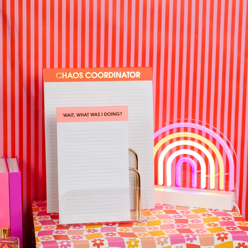 Chez Gagné - Wait, What Was I Doing? - Lined Notepad - Coral Pink - 65 perforated pages - 5x8