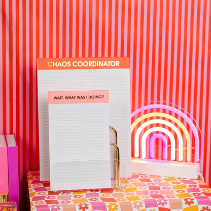 Chez Gagné - Wait, What Was I Doing? - Lined Notepad - Coral Pink - 65 perforated pages - 5x8