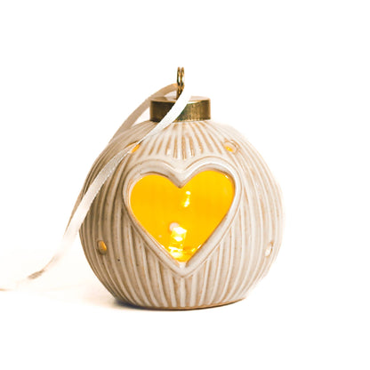 A Cheerful Giver - Heart Ornament - White — Christmas, Holiday Ornaments