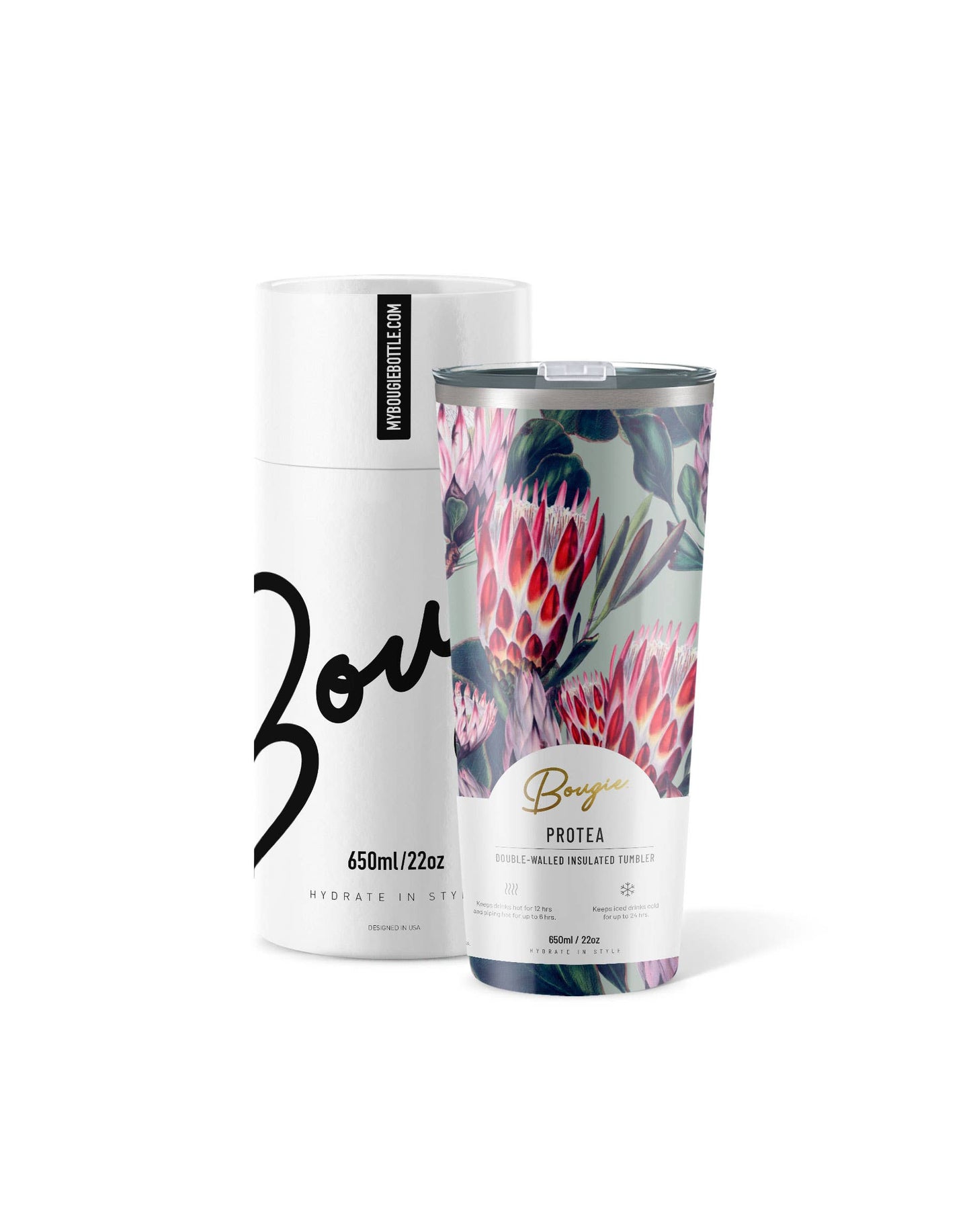 Protea – Desert Flower Insulated Tumbler | 22oz | Gift Tube