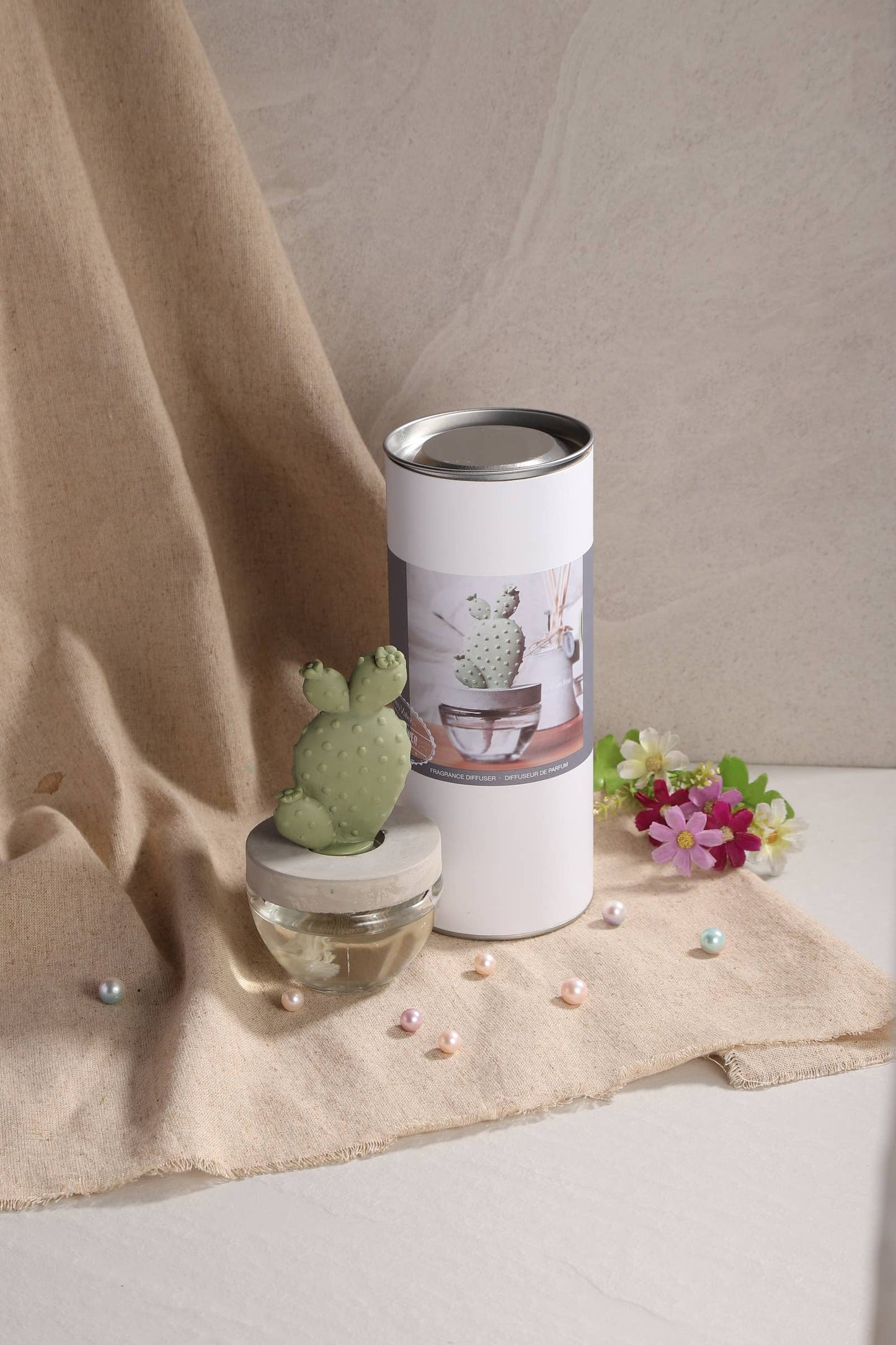 Bunny Ear Cactus Ceramic Diffuser Combo/Sweet Azale- 2PCS