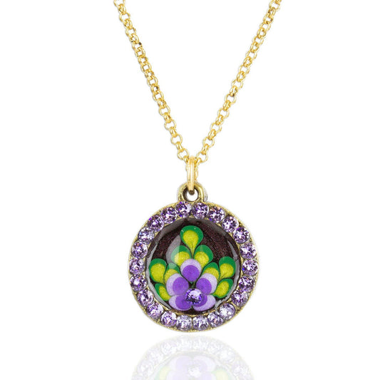 Aster Crystal Jill's Garden Necklace