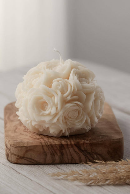 Rose Love Candle I Rose Flower Ball Candle