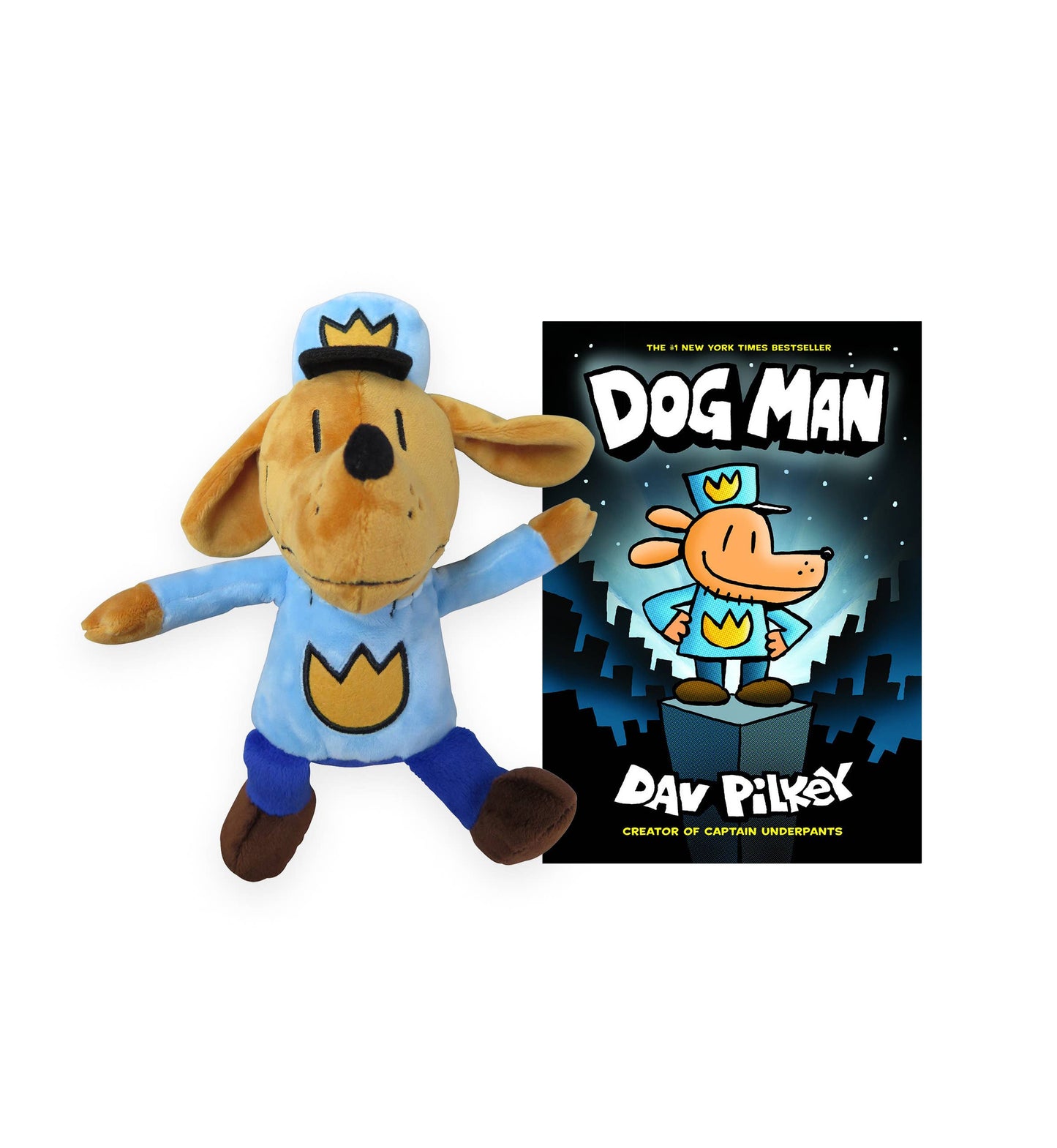 Dog Man 9.5" Plush & Hardcover Book SOLD SEPARATELY