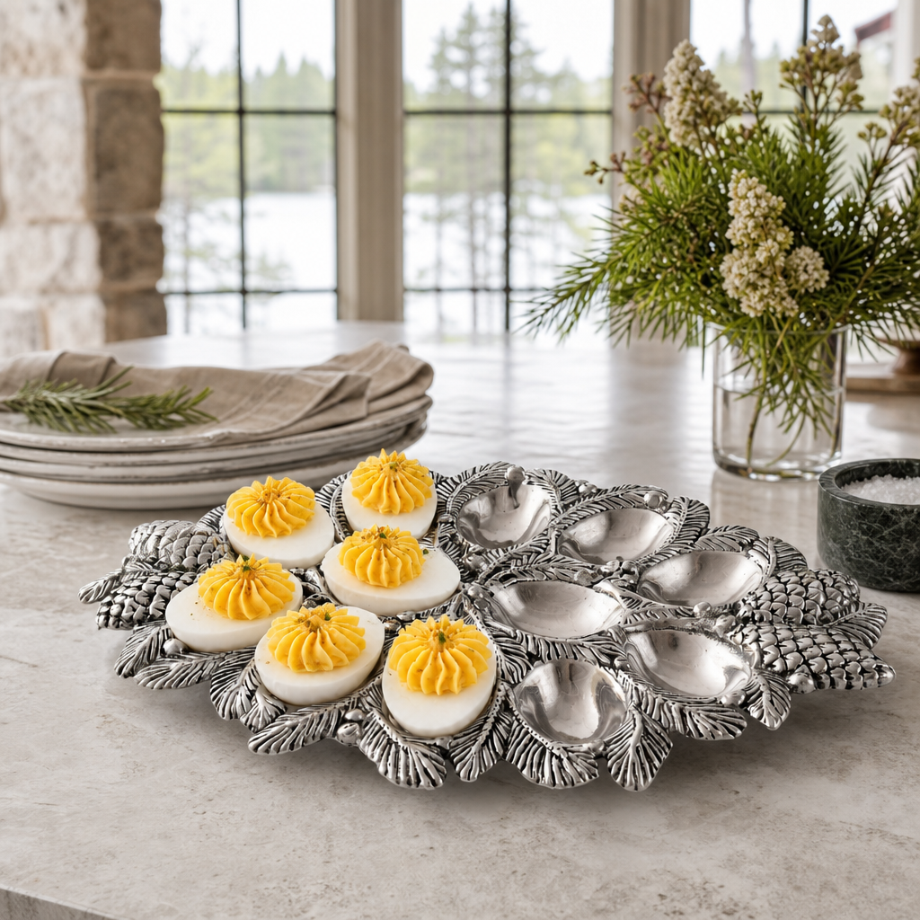 Pine Cone Forest Deviled Egg Server