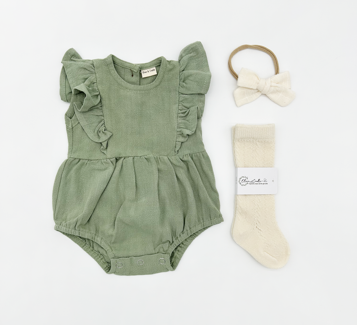 Gabriella Sleeveless Romper 3pc Set