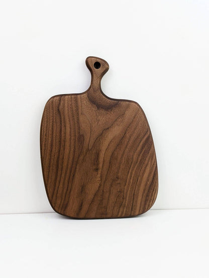 Tabla de embutidos de madera con asa - Redondeada