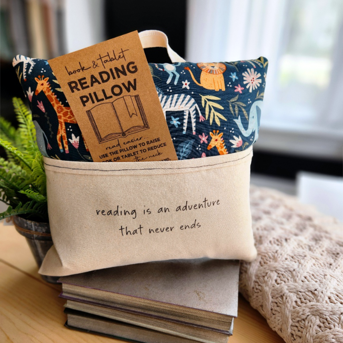 Reading Pillow- Reading Adventure, Animals