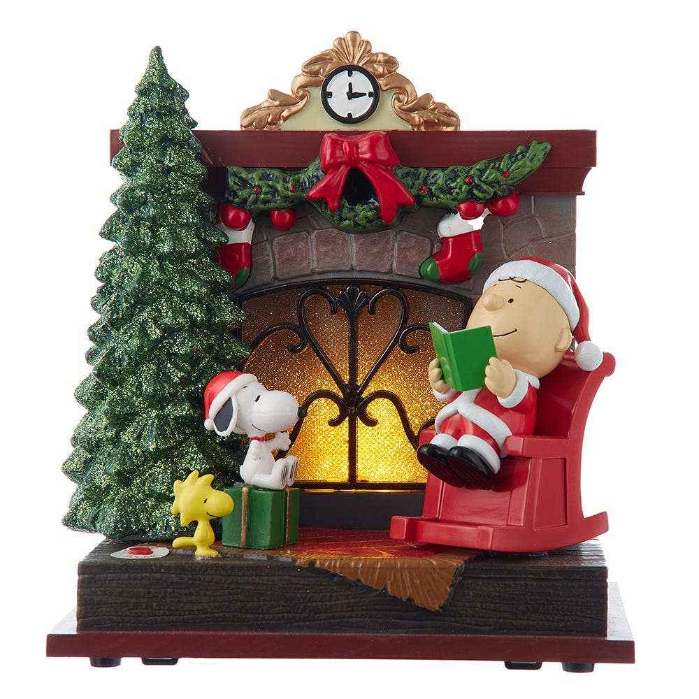 Peanuts© Santa Charlie Brown Musical Fireplace