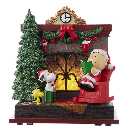 Peanuts© Santa Charlie Brown Musical Fireplace