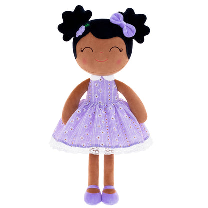 African American Plush Doll - Lilac Dress