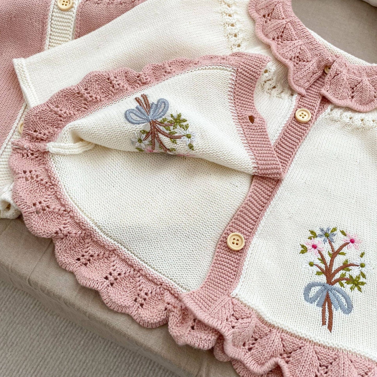Baby Girl Embroidered Cardigan