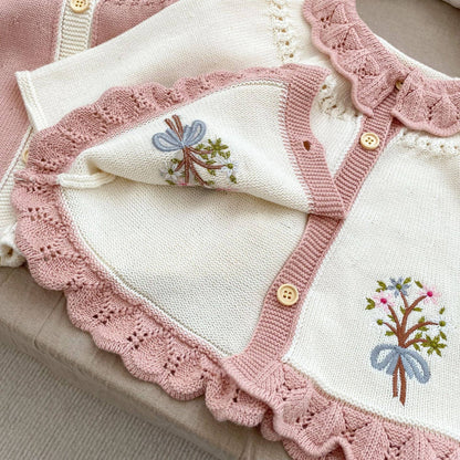 Baby Girl Embroidered Cardigan