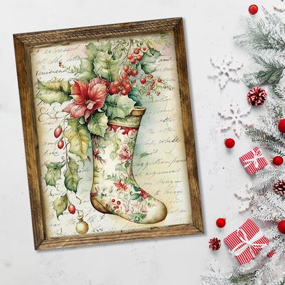 TIMBERLAND FRAME VINTAGE CHRISTMAS STOCKING