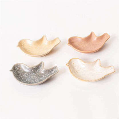 Mini Reactive Glaze Bird Trinket Trays -sold seperately