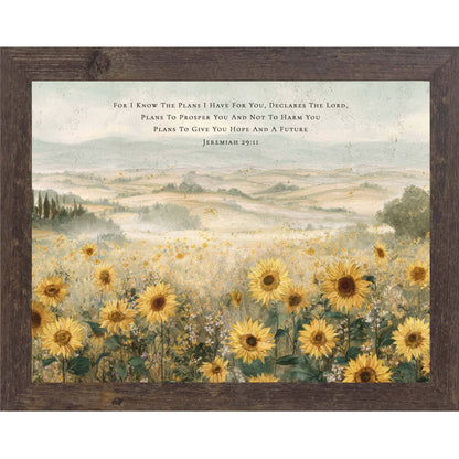 Sunflowers of Hope and a Future – Jeremiah 2911 Framed Art