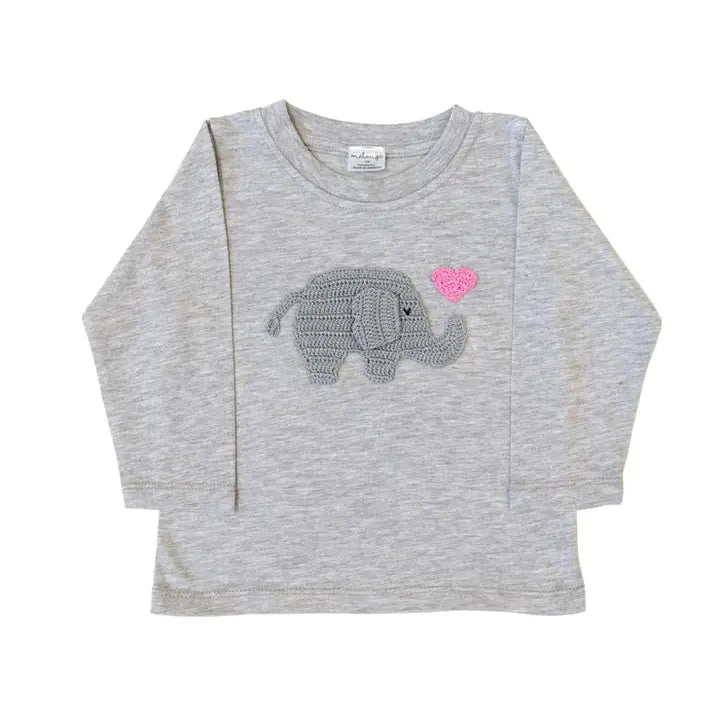 Valentine Elephant Tee - Pink