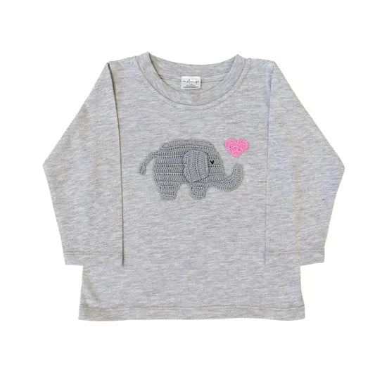 Valentine Elephant Tee - Pink