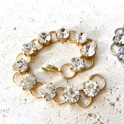 Chunky crystal bracelet boutique luxe jewelry salon bridal