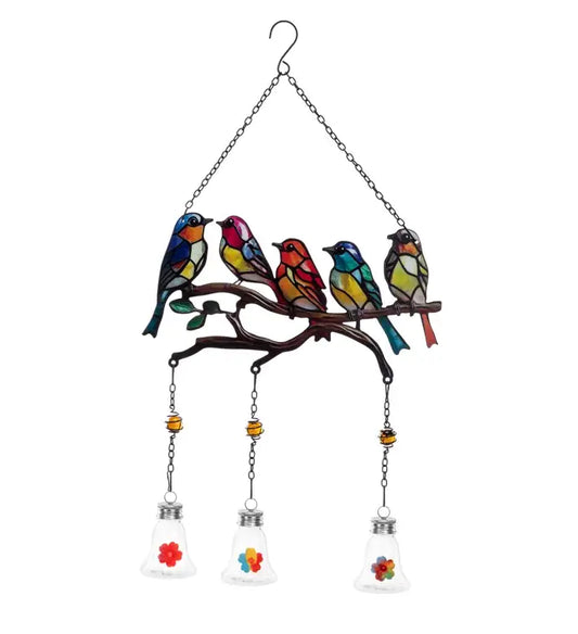 Birds on Branch Hummingbird Hanging Feeder