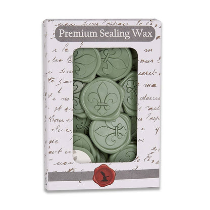 Fleur de Lys Adhesive Wax Seal Stickers 1 1/4" - 25 Pk