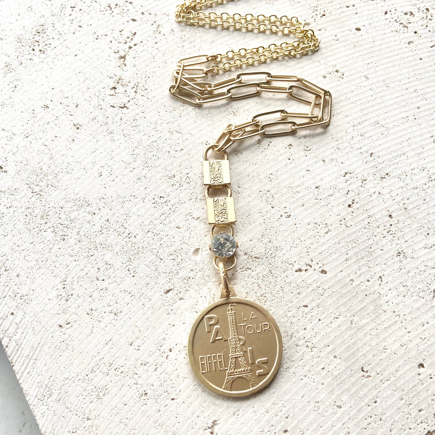 Paris France Eiffel Tower necklace