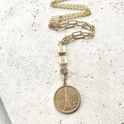 Paris France Eiffel Tower necklace