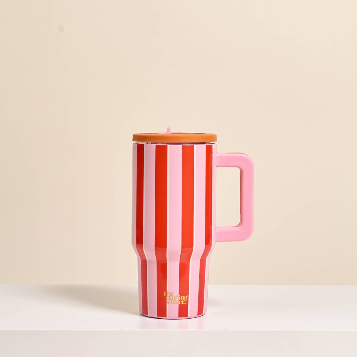 20 oz Lifestyle Flip Straw Tumbler–Sicily Stripes Pink