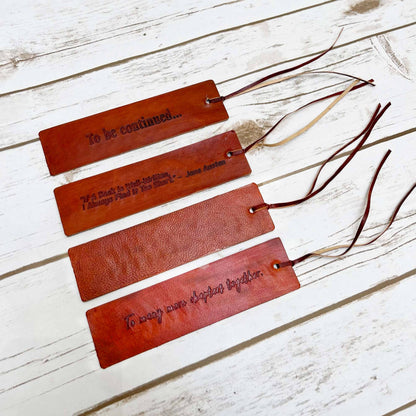 Containers Of Creativity - Quote Leather Bookmarks