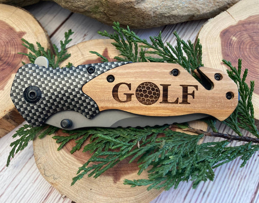 Just Golf Knife - Quail Tail Laser Art