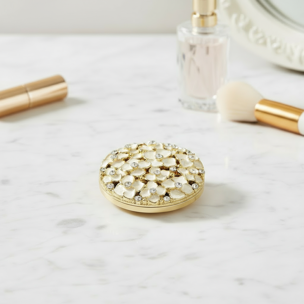 Dogwood Compact | Gold Compact | Floral Compact | Compacts