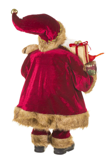 NEW-Burgundy/Gold Santa