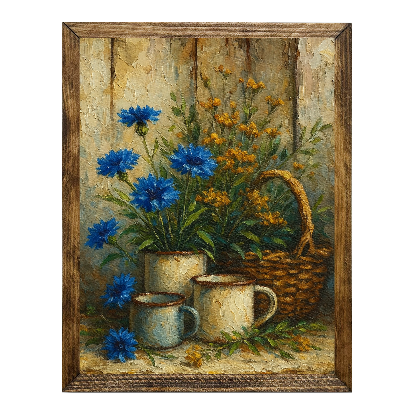 Jarmz Designs - ARTISTIC SERIES TIMBERLAND-FLORAL CUP BASKET ART