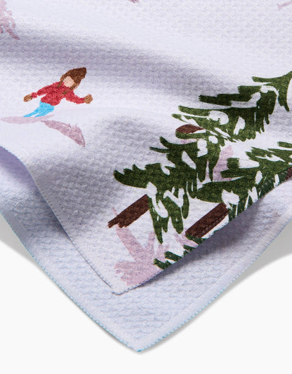 Geometry - Winter Skiing Trip Tea Towel