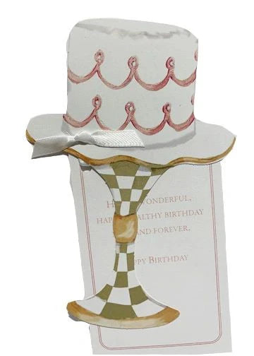 Cake On a Plate with glitter greeting card