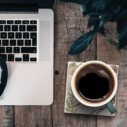 Chickadee Study Single Tumbled Tile Stone Coaster