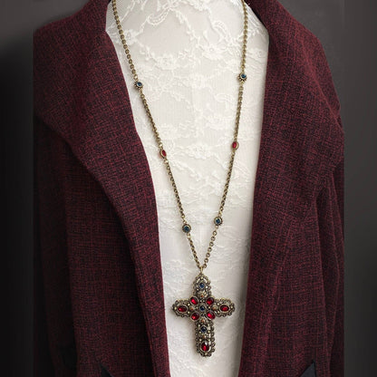 Joyería Sweet Romance - Collar con cruz vintage Royal Renaissance N808
