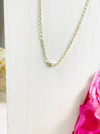 Pearl Gold Chain Necklace