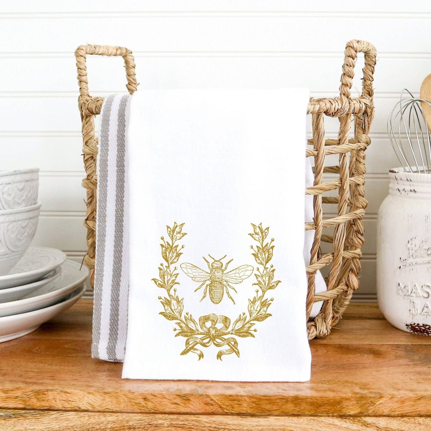 Gold Bee & Crest, French Inspired Luxury Towels, 3 Sizes
