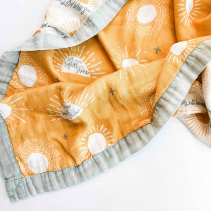 The Little Rose Shop - The Blessing Luxury Double Sided Muslin  Blanket
