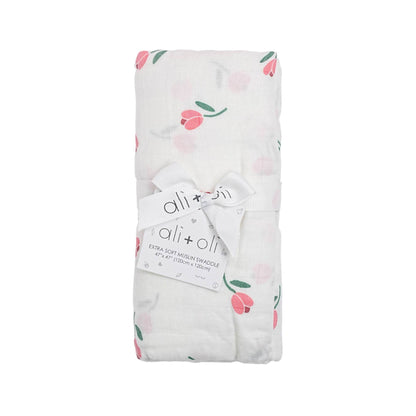 Bamboo Muslin Swaddle Blanket Tulip