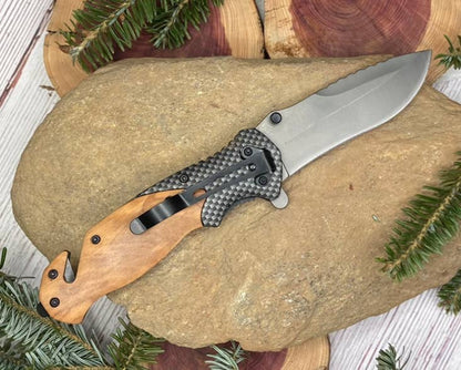 Quail Tail Laser Art - Horse Head Knife
