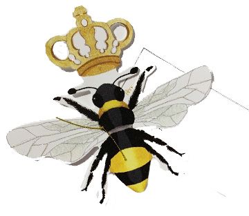 Queen Bee with glitter greeting card