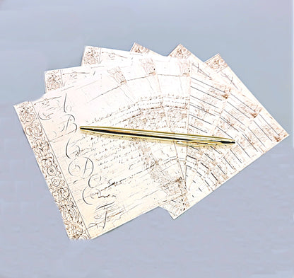 42-Pc Stationery Gift Box Set w/Desk Organizer, Ivory & Lace
